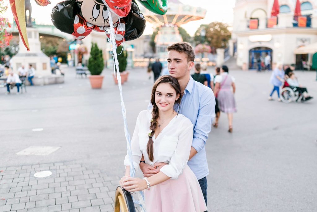 Paarfotoshooting Prater Wien heiraten Prater Hochzeit