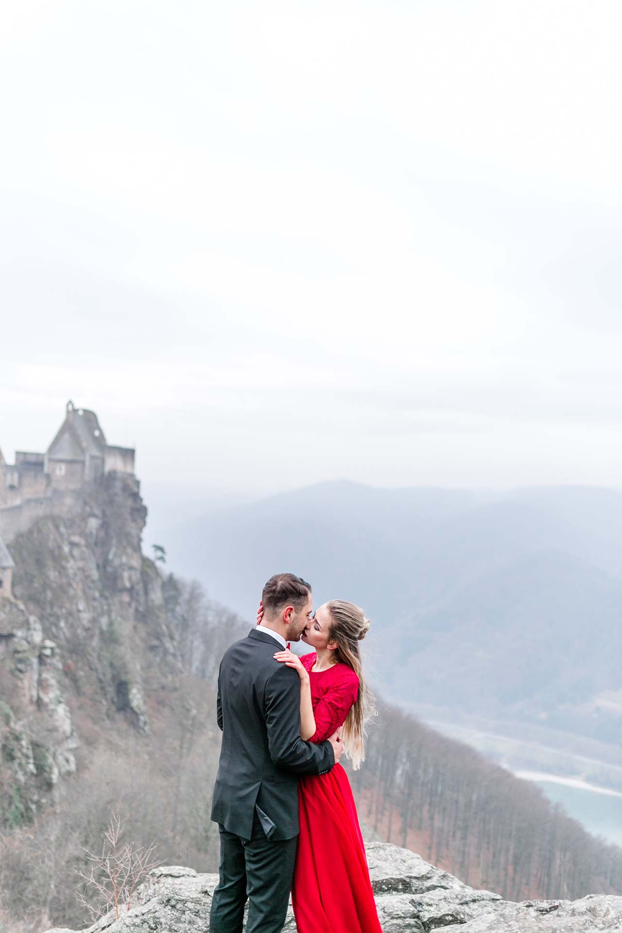 Elopement im Winter Burg Aggstein