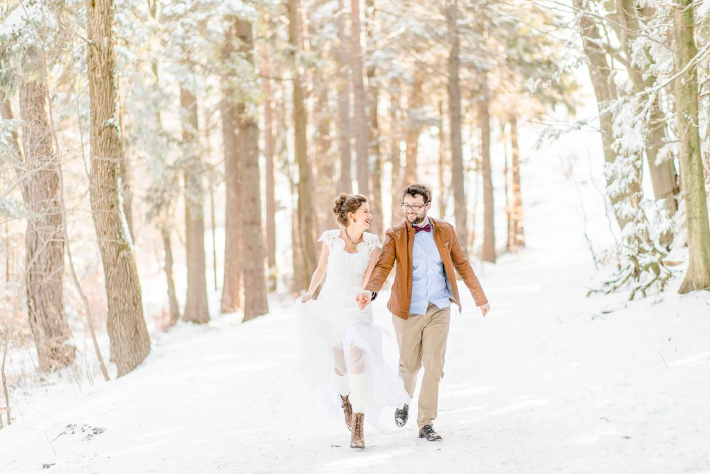 Denise Kerstin Wien Hochzeitsfotograf Mödling heiraten Schnee Winterhochzeit After Wedding im Schnee