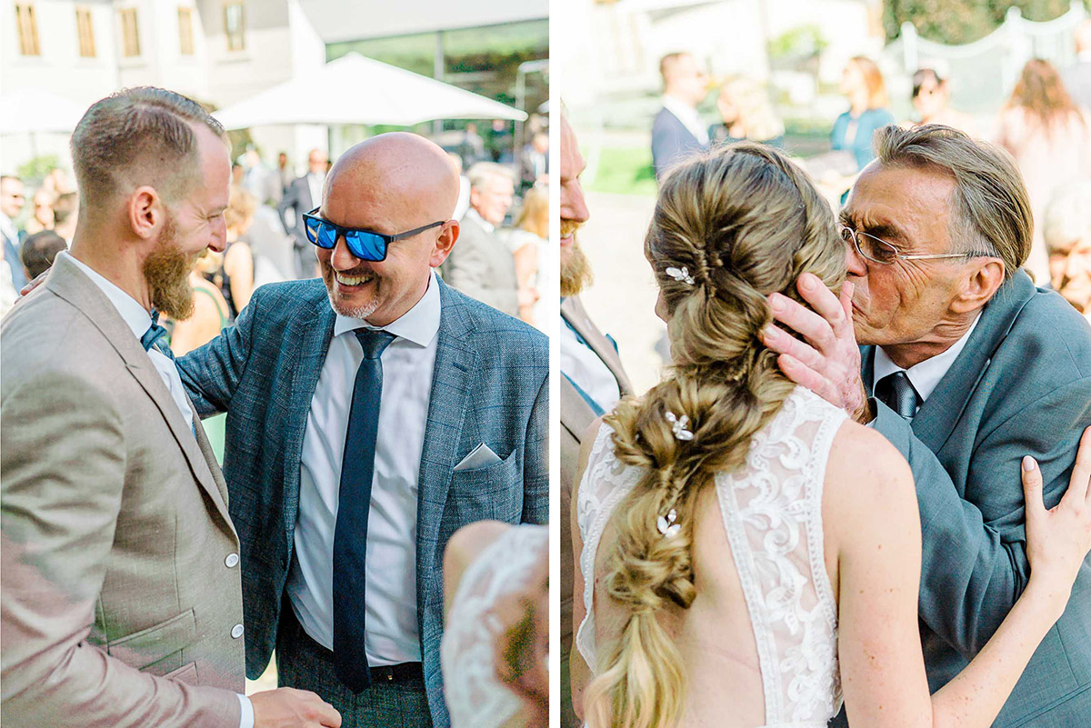 heiraten Refugium Hochstrass Hochzeit im Freien heiraten standesamtliche Trauung Zeremonie greenery Hochzeit Brautpaarfotos Wald Rauchbomben Agape