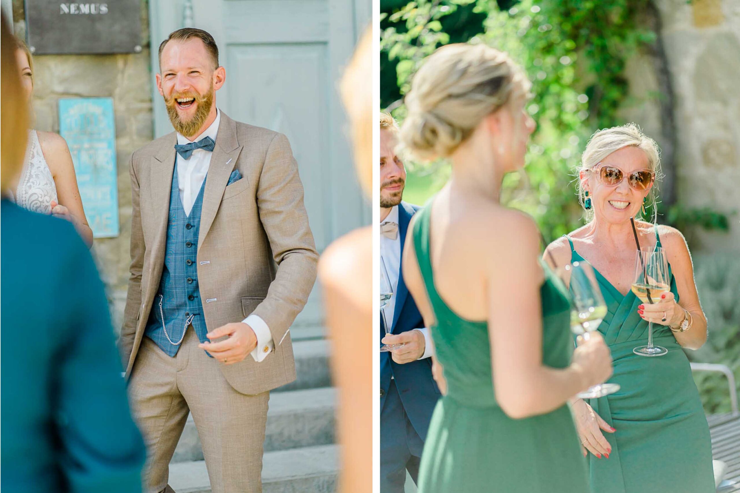 heiraten Refugium Hochstrass Hochzeit im Freien heiraten standesamtliche Trauung Zeremonie greenery Hochzeit Brautpaarfotos Wald Rauchbomben Agape