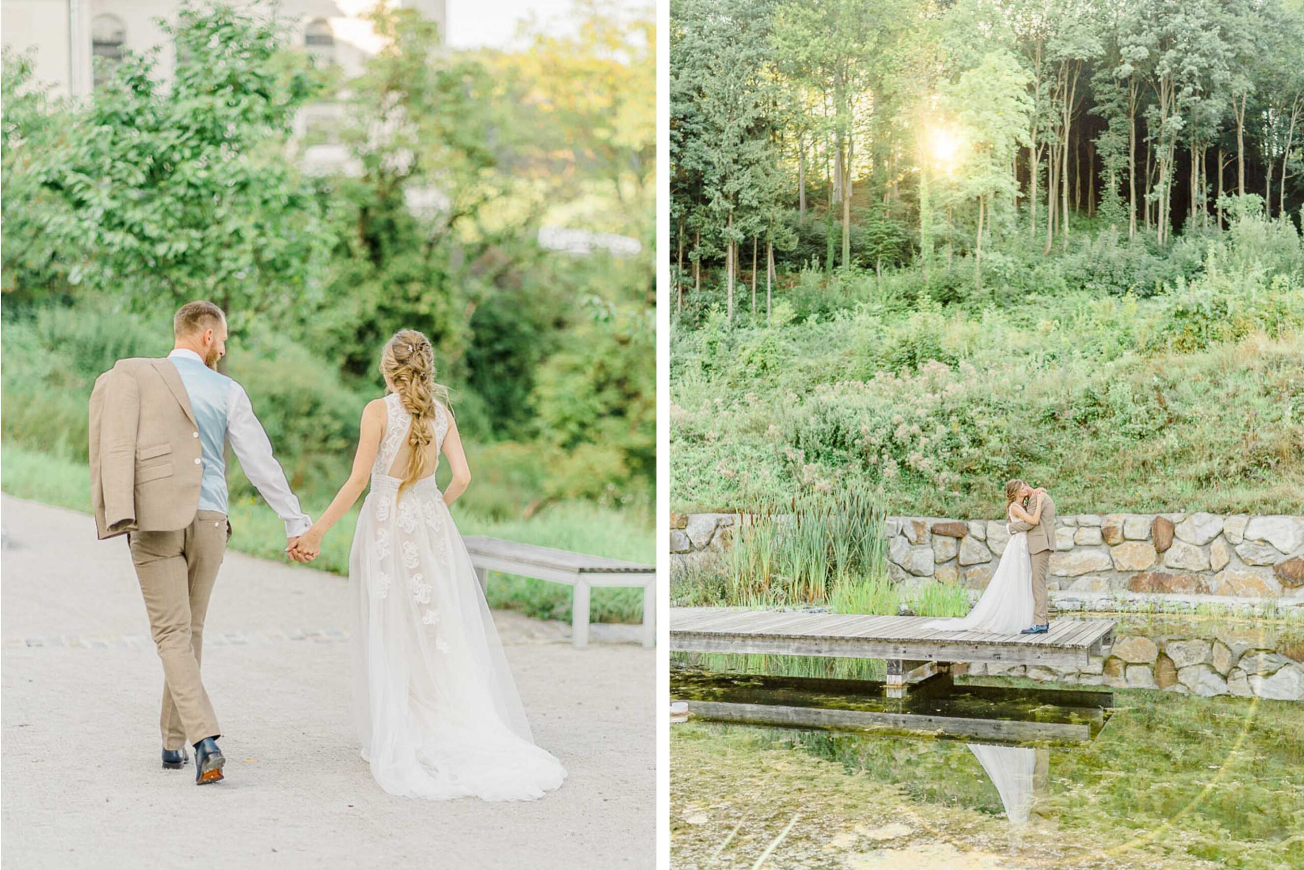 heiraten Refugium Hochstrass Hochzeit im Freien heiraten standesamtliche Trauung Zeremonie greenery Hochzeit Brautpaarfotos Wald Rauchbomben Brautpaarfotos