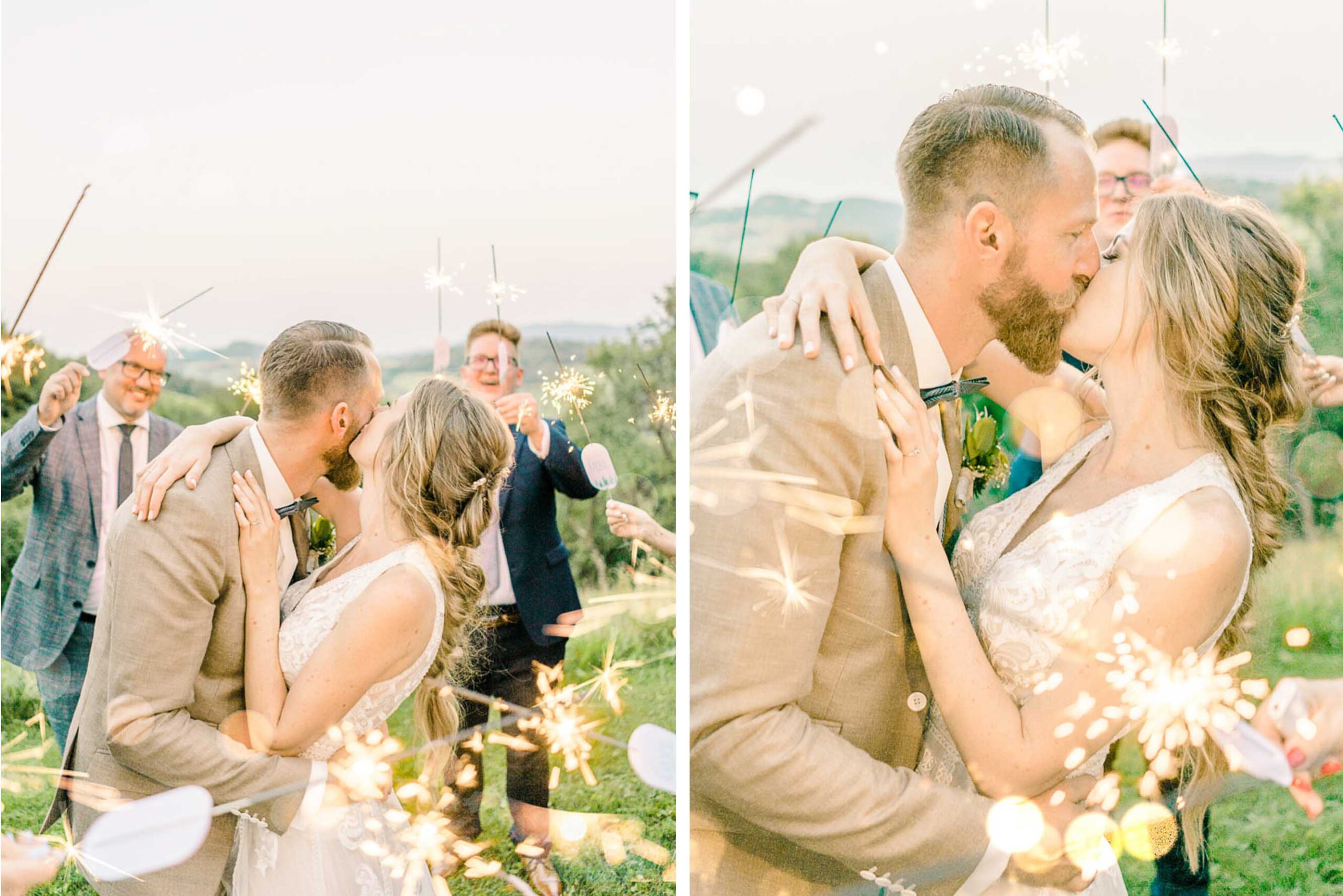 heiraten Refugium Hochstrass Hochzeit im Freien heiraten standesamtliche Trauung Zeremonie greenery Hochzeit Brautpaarfotos Wald Rauchbomben First Dance