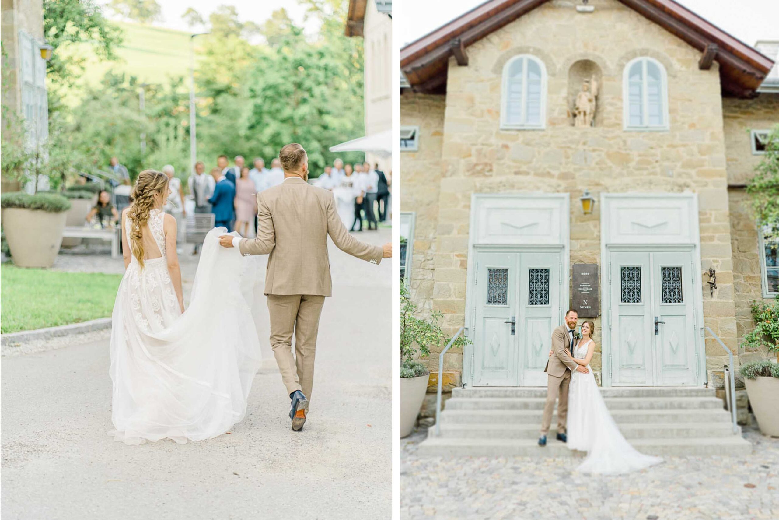 heiraten Refugium Hochstrass Hochzeit im Freien heiraten standesamtliche Trauung Zeremonie greenery Hochzeit Brautpaarfotos Wald Rauchbomben Agape