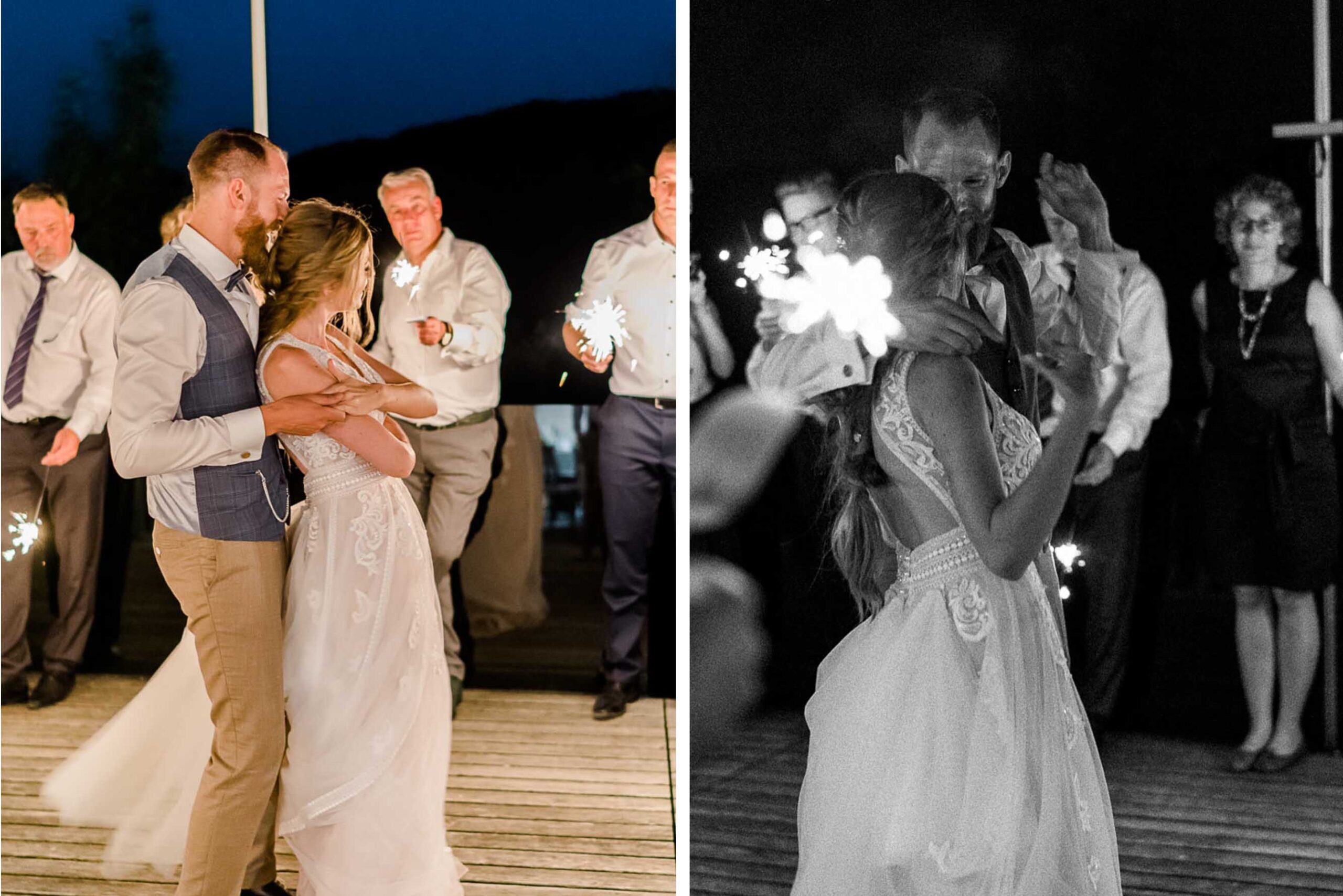 heiraten Refugium Hochstrass Hochzeit im Freien heiraten standesamtliche Trauung Zeremonie greenery Hochzeit Brautpaarfotos Wald Rauchbomben First Dance