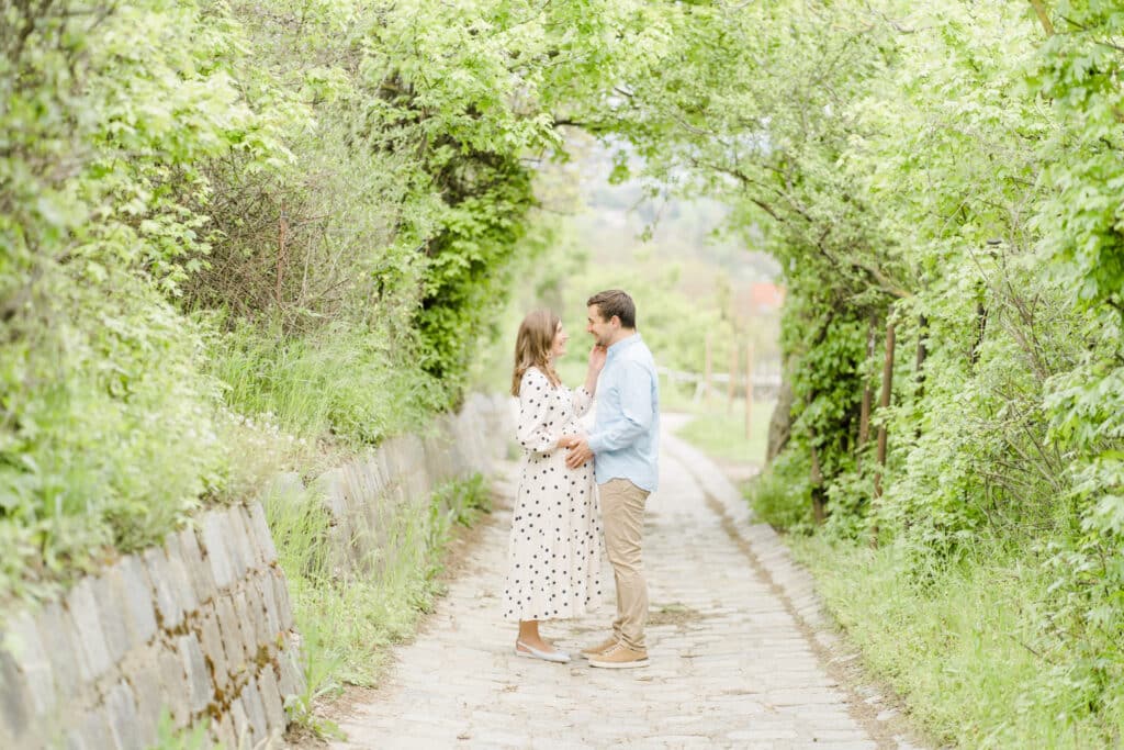 Babybauchfotos Wien in der Natur Weinberge